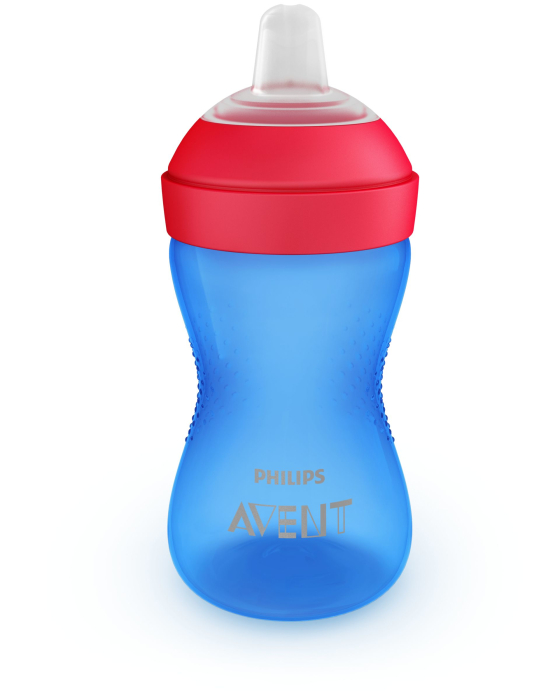 Philips AVENT / Чашка-непроливайка с мягким носиком, 300 мл., от 9  мес.,  голубая, SCF802/01  - фото 3